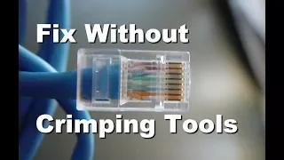 How to FIX Repair Broken Internet RJ45 Connector Replacement without Crimping Tools