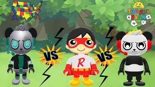 Tag with Ryan Update - Spy Combo Panda vs Red Titan Ryan vs Combo Panda - All 73 Characters Unlocked