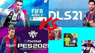 DLS2021 vs  Pes2021 vs Fifa mobile ¿cual es el mejor juego de fútbol en android? - FernanYT