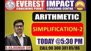 SIMPLIFICATIONS CLASS-2  by Rajkumar Sir