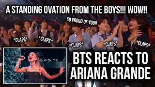 BTS reaction (STANDING OVATION) to ARIANA GRANDE!!!!