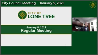 January 5, 2021 Lone Tree City Council Meeting