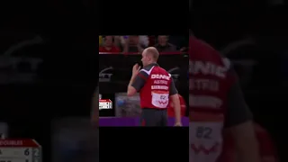 BEST BEHIND THE BACK SHOT EVER! Daniel Habesohn vs China #shorts #tabletennis