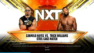 NXT Trick Williams vs Carmelo Hayes in a Steel Cage match