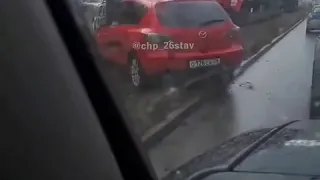 ДТП с «Маздой» спровоцировало пробку в Ставрополе