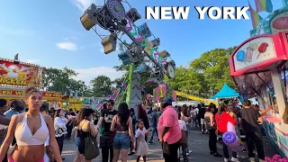 New York City Virtual Walking Tour 2023 - Astoria Park Carnival 2023 in Queens, New York City