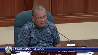 36th Guam Legislature FY2023 Budget Session - August 29, 2022 PM Pt.2