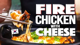 PERFECTLY SPICY FIRE CHICKEN WITH CHEESE | SAM THE COOKING GUY