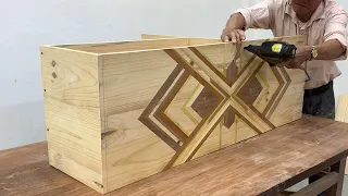 Great Woodworking Projects For Your Home // How To Build A TV Stand With A Novel & Beautiful Design