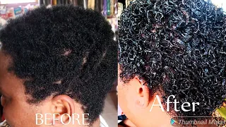 How To: Transformed  Short Natural 4c Hair to Jerry curl.