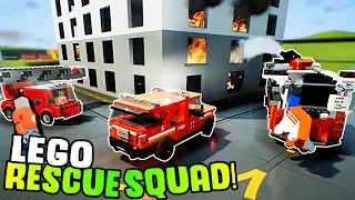 LEGO RESCUE TEAM SAVES THE CITY! - Brick Rigs Gameplay Roleplay - Lego Fire Trucks and Police Cars!