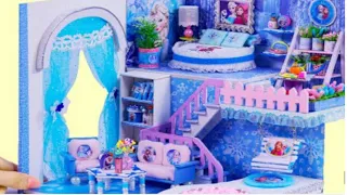 DIY Miniature Cardboard Dollhouse # 19 | DIY Miniature House For Frozen Elsa