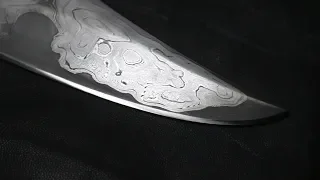 Forging a huge San Mai Bowie knife, part 1, forging the blade.