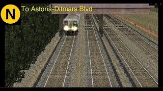 OpenBVE (N) Coney Island To Astoria-Ditmars Blvd (R40 Slant)(2000s)