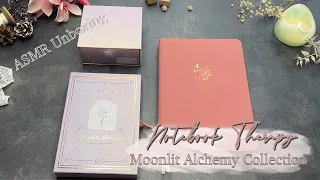 ASMR Unboxing | Notebook Therapy - Moonlit Alchemy Collection 🌙⚗️ | Bullet Journal Stationaries