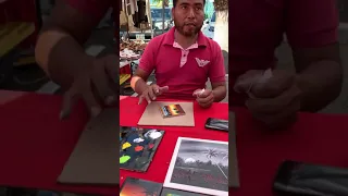 Finger painting in Mexico