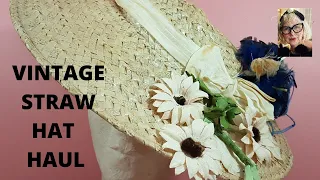 Vintage straw hat haul