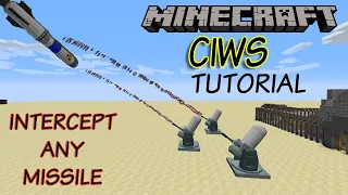 Minecraft CIWS | Intercept any Missile in Minecraft | Close In Weapon System Tutorial
