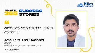 US CMA Amal Faize Abdul Rasheed | Day 230 | 365 days, 365 success stories # Season2