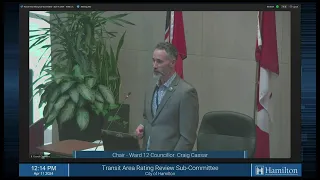 Transit Area Rating Review Sub-Committee - April 11, 2024