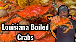 Louisiana Style Boiled Blue Crabs | Chef Alden B