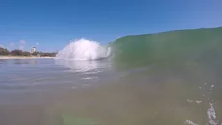 crystal clear surf at mooloolaba!!