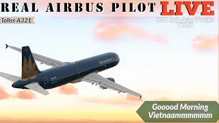 Airbus A321 | Real Airbus Captain | Side-Stick CAM | Noi Bai to Da Nang | V1.3.1