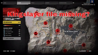 Ghost recon wildlands missing kingslayer file