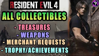 Resident Evil 4 Remake - All Collectibles | Treasures, Weapons, Requests, Trophy | In a Single Video