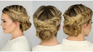 Double Dutch Fishtail Braid Updo