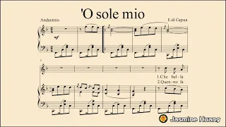 'O sole mio (F major) Piano + Sheet Music