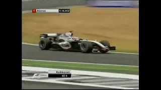 Kimi Raikkonen's Greatest Qualifying Lap (8 laps more fuel than Alonso) - 2005 French GP Qualifying