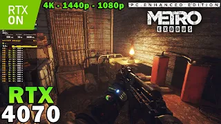 Metro Exodus Enhanced Edition | RTX 4070 | R7 5800X3D | 4K 1440p 1080p | Ray Tracing | Max Settings