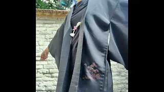 Haori D’Epoca In Seta Giacca Per Kimono Nero - Todoku Japan