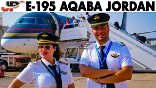 Piloting Embraer 195 out of Aqaba Jordan | Cockpit Views