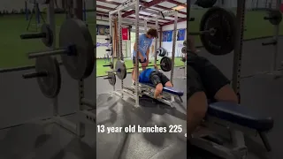 13 year old benches 225.