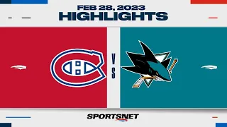 NHL Highlights | Canadiens vs. Sharks - February 28, 2023