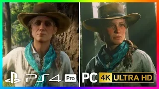 Red Dead Redemption 2 Console VS PC Graphics Comparison - PS4 Pro/Xbox One X VS 4K RDR2 PC Graphics!