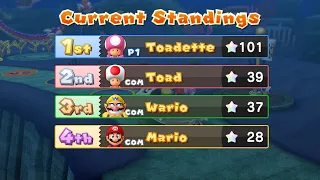 Mario Party 10 Mario Party #706 Toadette vs Toad vs Wario vs Mario Whimsical Waters Master