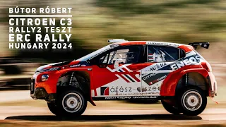 Bútor Róbert - Citroen C3 Rally2 teszt - ERC Rally Hungary 2024
