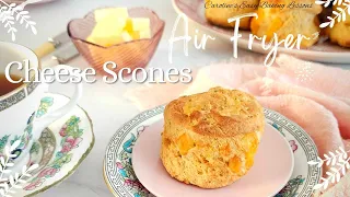 Air Fryer British Cheese Scones That Rise!!  SAVE energy & bake in SUMMER
