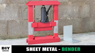 Make A Hydraulic Sheet Metal Bender | Homemade 5 Ton Sheet Metal Press Brake Bender | DIY