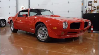 1973 Pontiac Trans Am in Red & Super Duty SD 455 Engine Sound on My Car Story with Lou Costabile