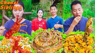 Natural Food Outdoor Cooking | Chinese Mukbang Eating Challenge | Monkfish Seafood Hairtail Recipes