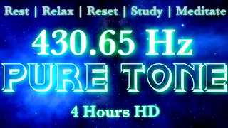 Pure Tone - Schumann Resonance - Earth Frequency (7.83 Hz) Resonance - 430.65 Hz - 4 Hours - HD