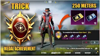 How To Complete ( Master Sniper ) Medal Achievement In PUBG Mobile | Trick For 250 Meter | PUBGM