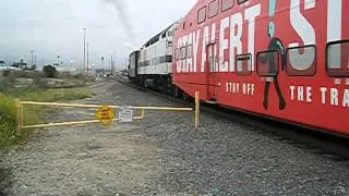 atsf 3751 and train being turned on the wye at rancho ave