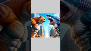 Catzilla Vs Sharkzilla Extreme fight #ibu #shorts