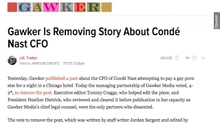 How Gawker, 2 Ex-Editors Fumbled the Conde Nast Exec Story - Newsy