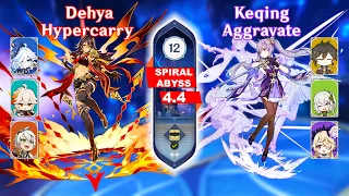 C0 Dehya Furina Hypercarry & C1 Keqing Nahida Aggravate - Genshin Impact Spiral Abyss 4.4